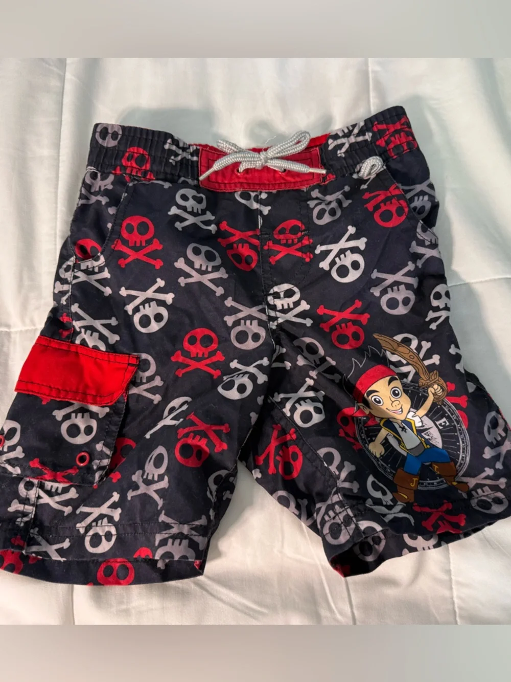 Disney Jake and Neverland Pirate Swim Trunks RARE